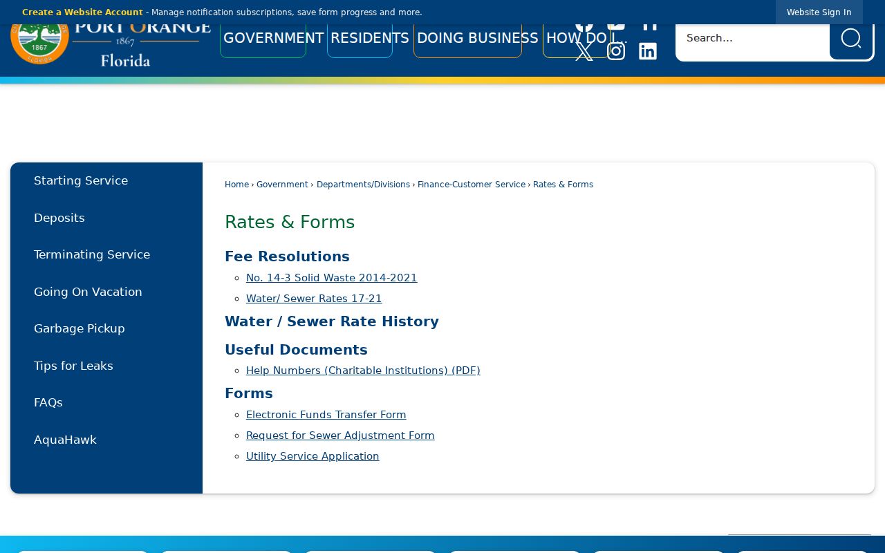 Port Orange public-record request instructions and channels
